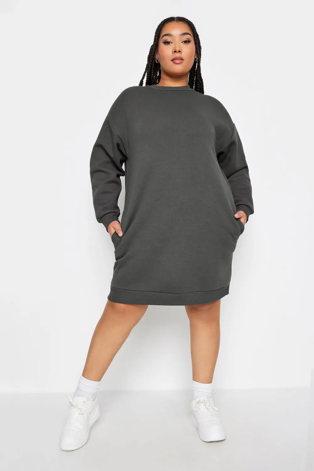 YOURS Curve Black Sweatshirt Dress