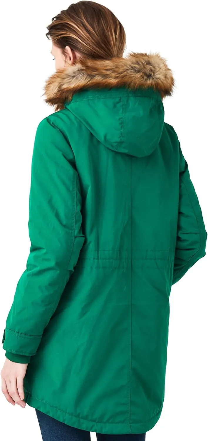 Women's Winter Coats Fleece Lined Parka Jacket Hooded Long Winter Warm Parka Coat with Pockets