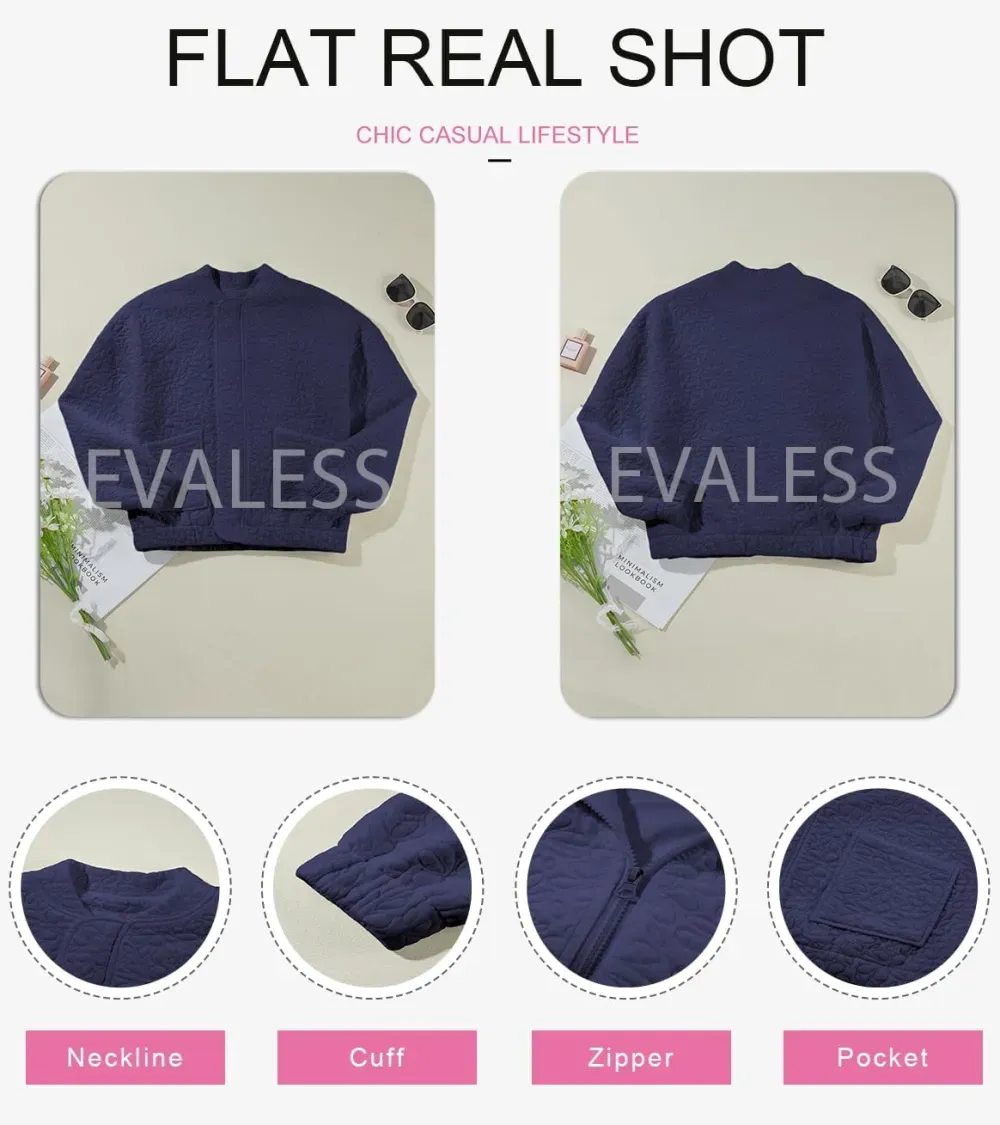 Jackets for Women Spring Fashion 2025 Cute Jacquard Coats Lightweight Zip Up Jackets Dressy Casual