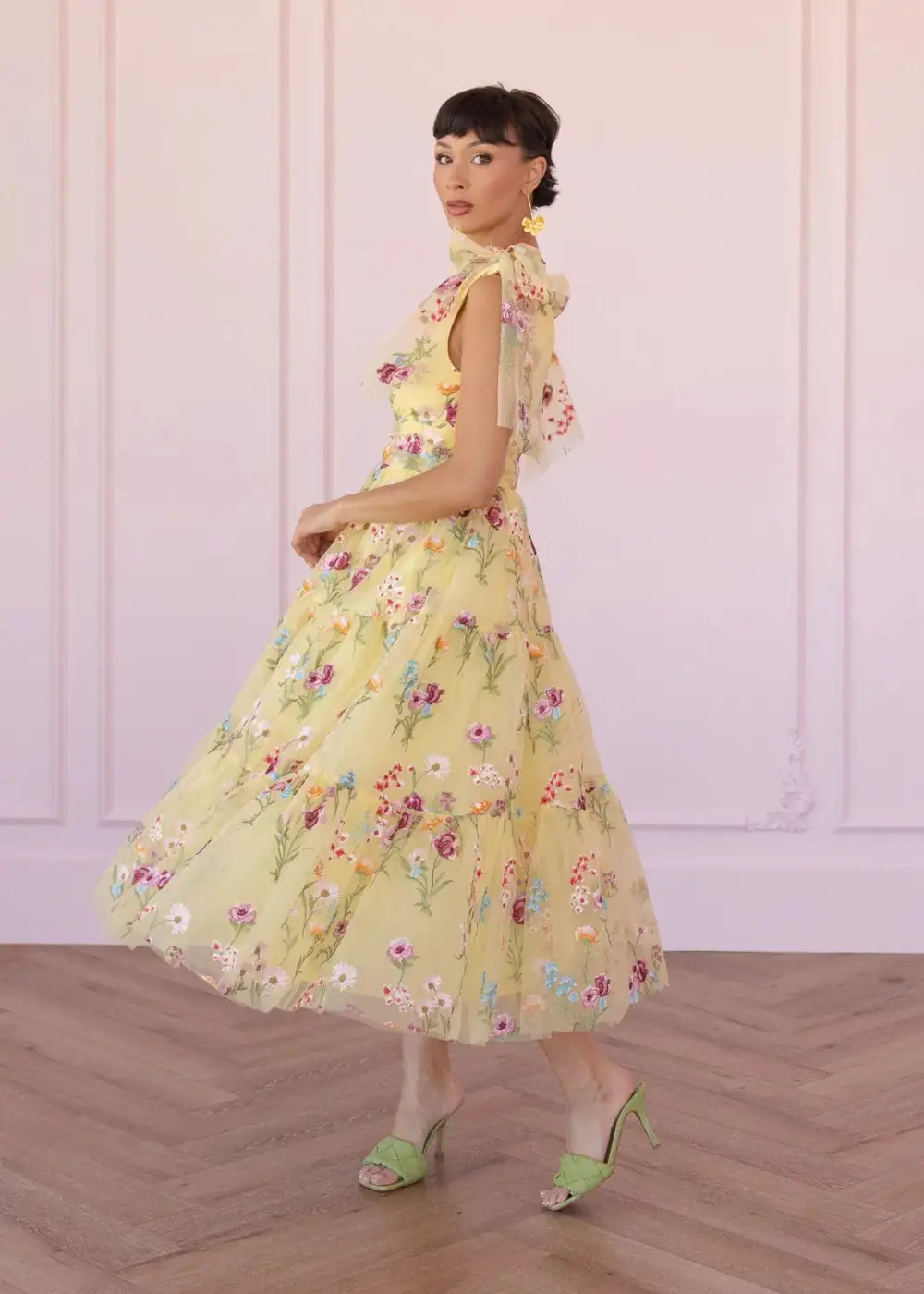 Margaret Midi Dress Yellow