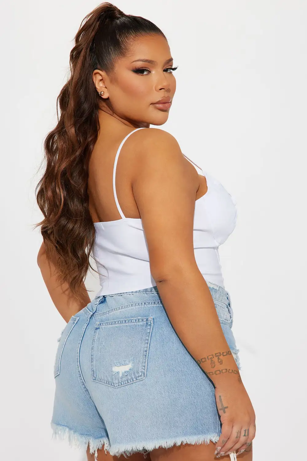 Say You're Mine Corset Top - White