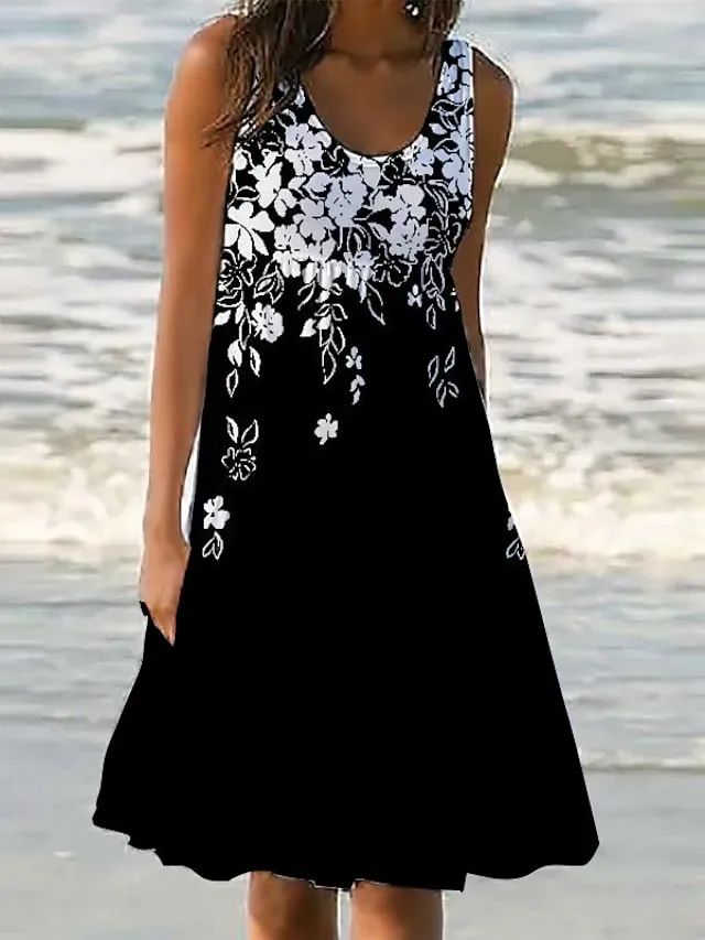 Women's White Dress Sundress Midi Dress Black And White Light Pink Green Sleeveless Pure Color Ruched Spring Summer Crew Neck Basic Boom Sale Dress S M L XL XXL 3XL 4XL 5XL