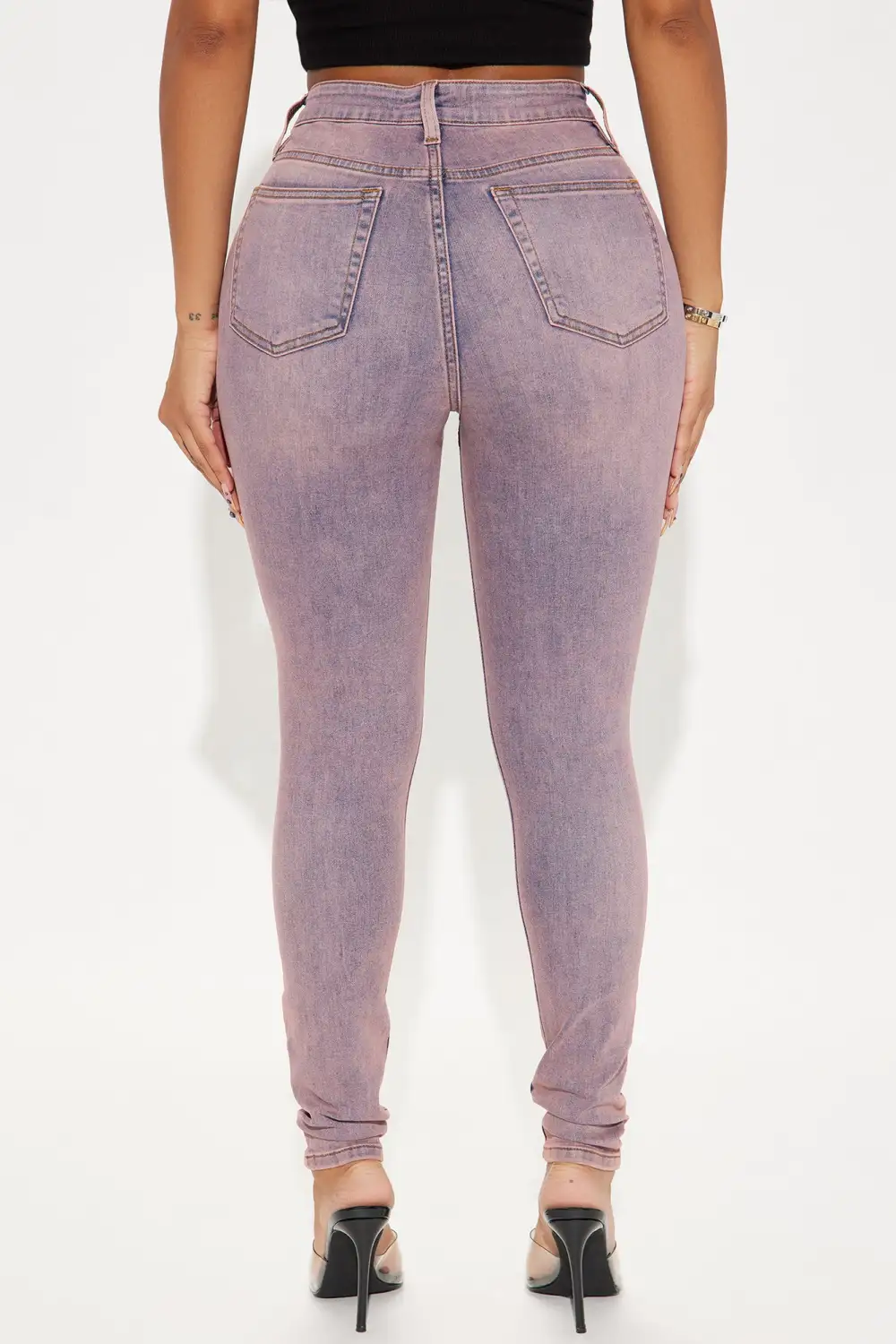 Under The Radar Stretch Skinny Jeans - Pink