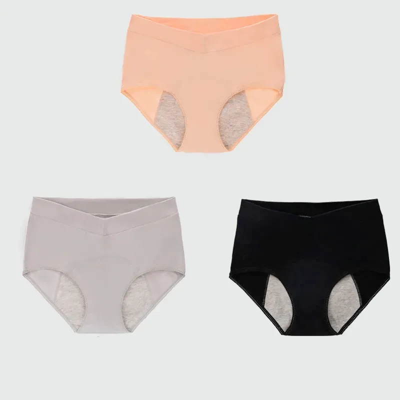 Plus Size V High Waist 100% Cotton Menstrual Panties