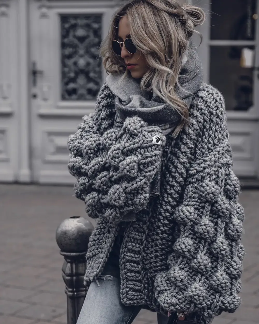 Bubble Sleeve Cardigan