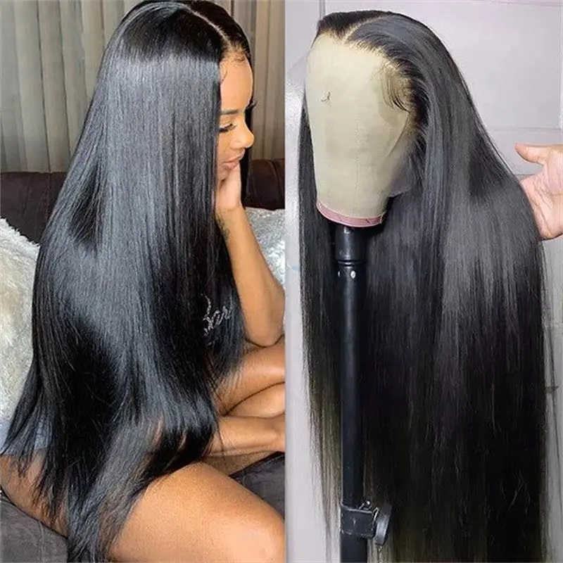 13×6 Straight Hair Frontal Wigs Human Hair 250% Density Sterly Straight Human Hair Wigs For Women
