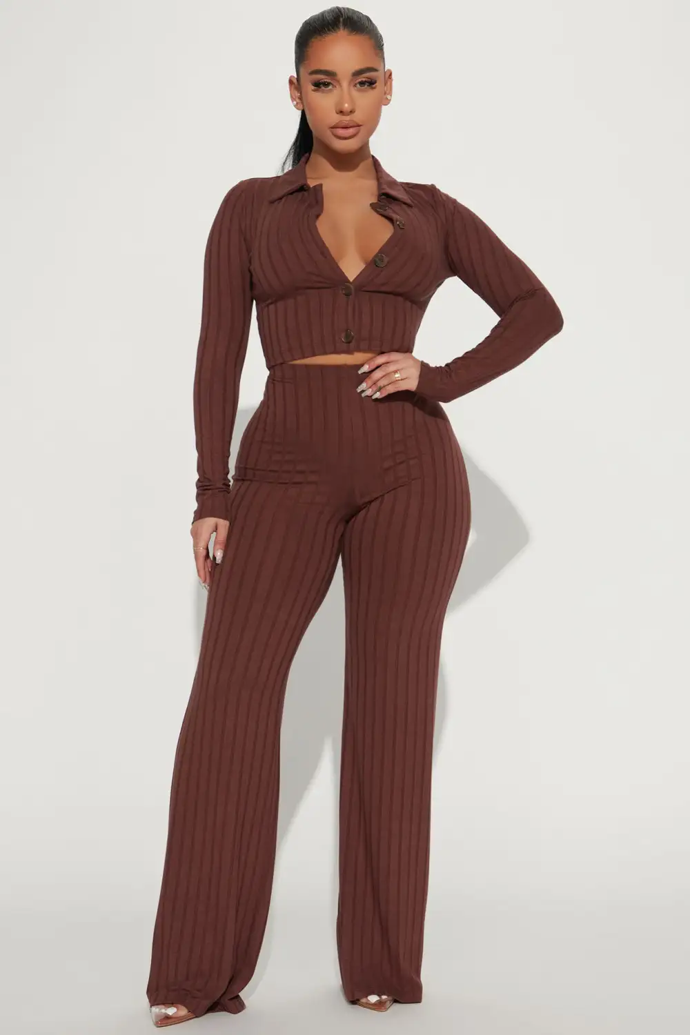 Call Again Pant Set - Brown