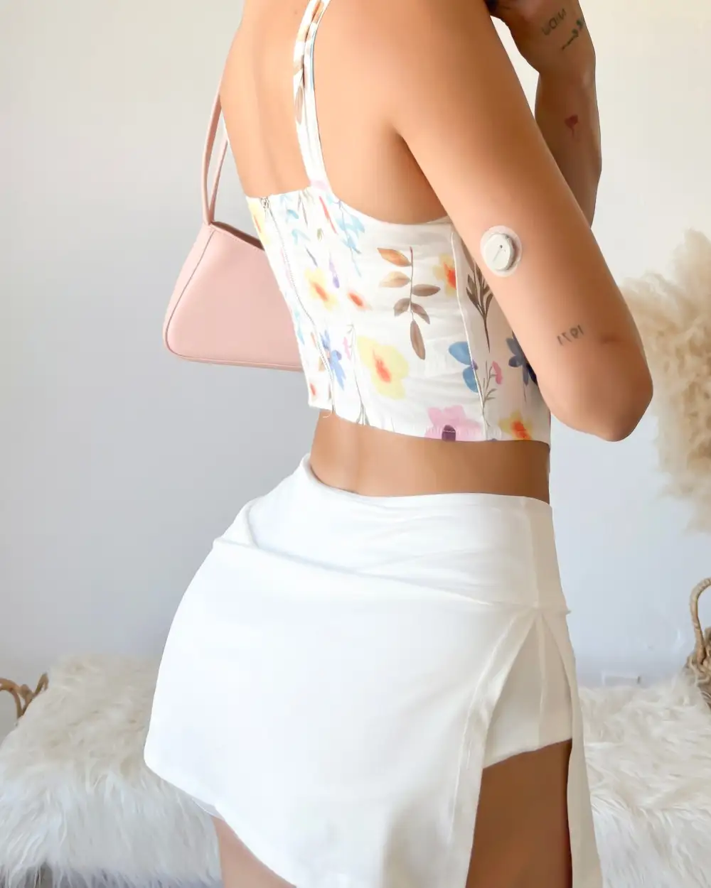 RESTOCKED! KENNEDY MINI SKIRT WITH SHORTS (WHITE)