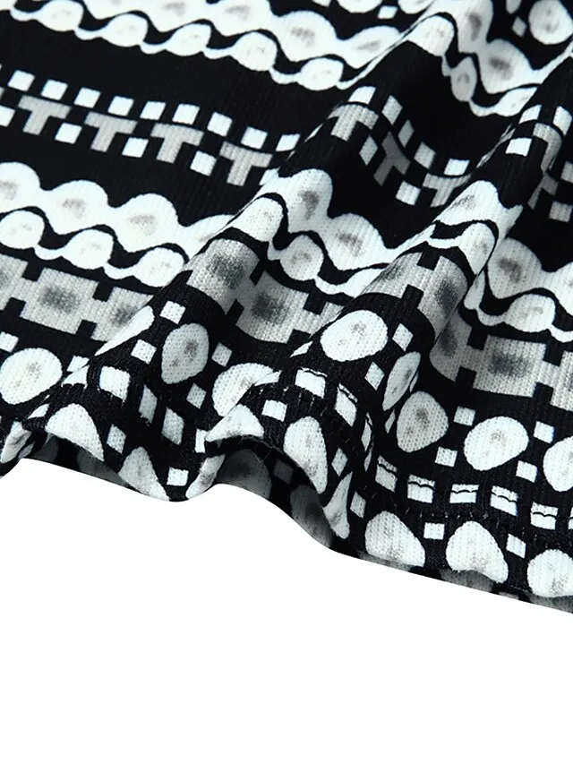 Women‘s Casual Dress Shift Dress Short Mini Dress White Black Gray Wine Long Sleeve Polka Dot Color Block Geometric Print Fall Winter Crew Neck Casual Modern 2023 S M L XL XXL 3XL