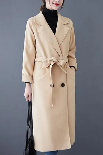 Hepburn Style Solid Over The Knee Coat