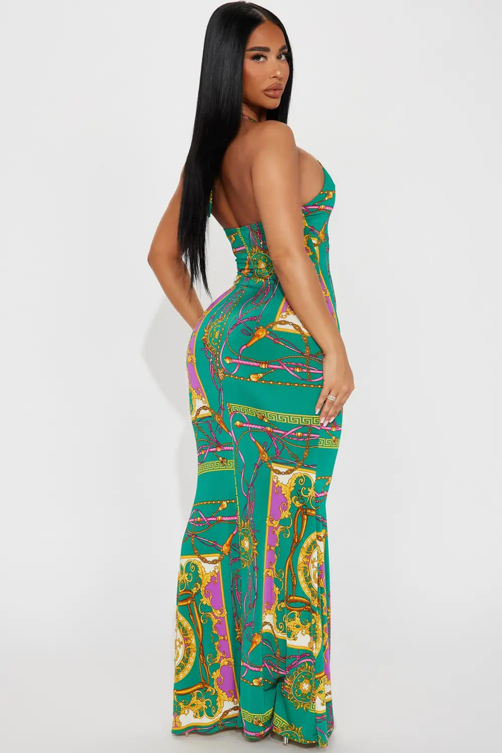 Jenni Maxi Dress - Green/combo