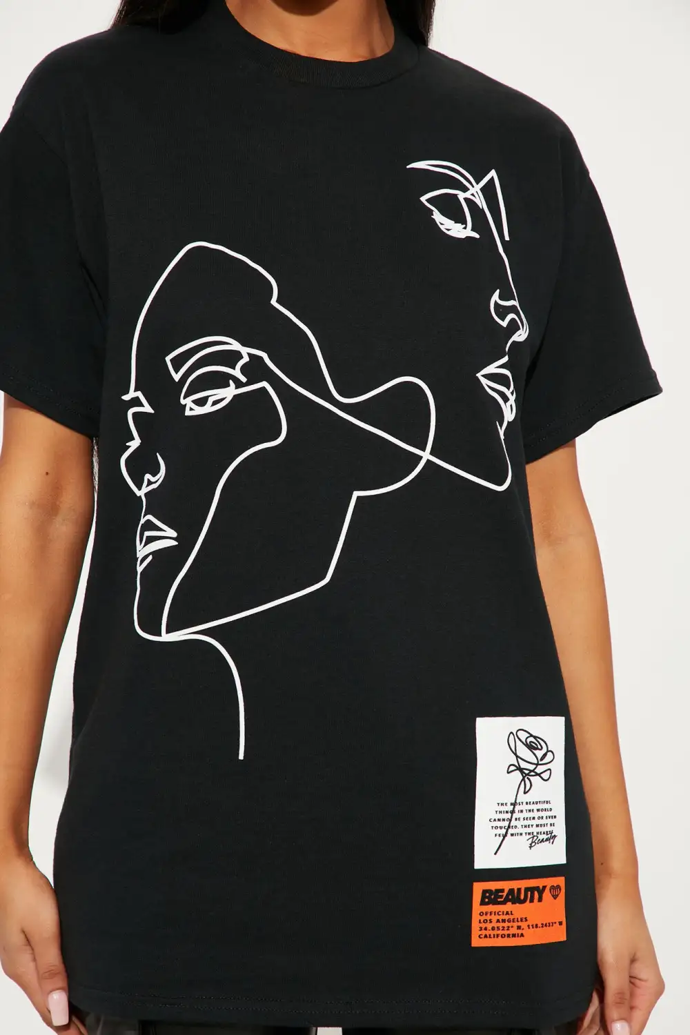 Twin Flame Graphic T-Shirt - Black