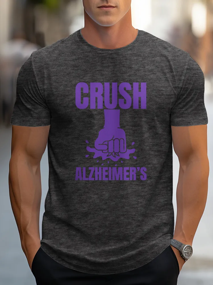 Men'S Round-Neck Short-Sleeved T-Shirt Grush Alzheimer'S Prints