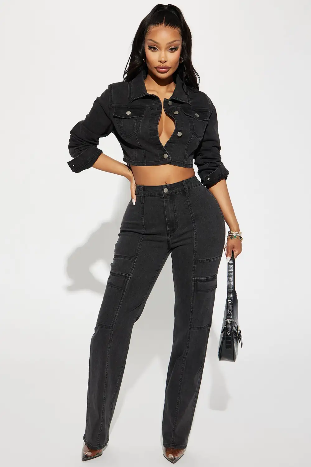 Non Disclosure Stretch Denim Jacket - Black Wash