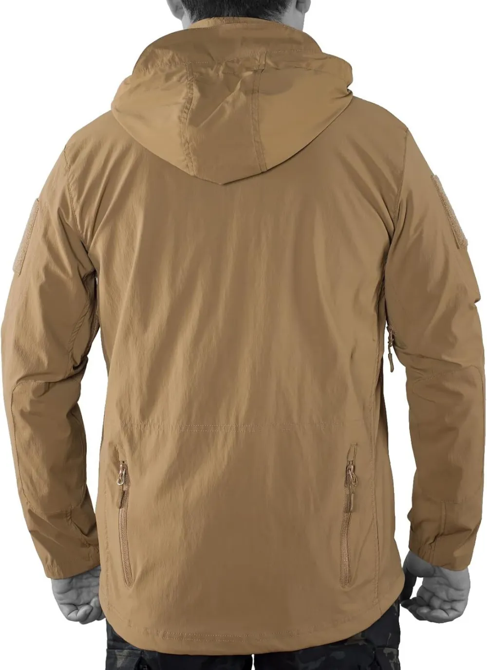 Mens Tactical Soft Shell Full Zip Jacket Lightweight Black Army Combat Coat Special Ops Airsoft Gear