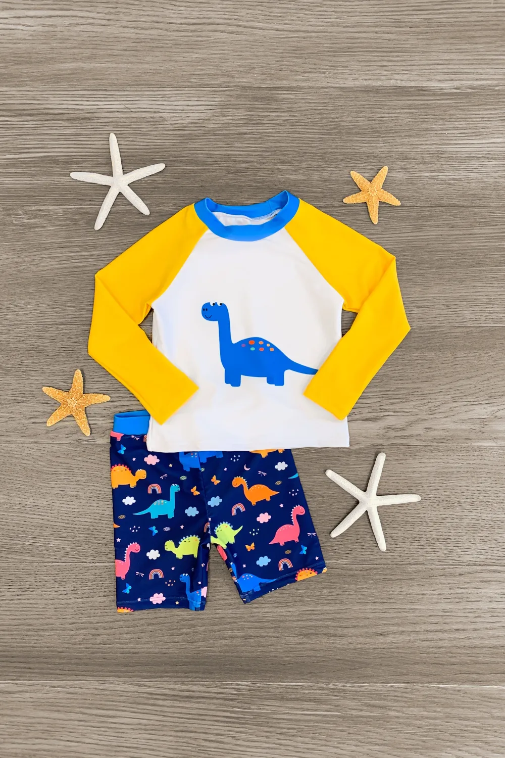 Yellow & Blue Dinosaur Swimsuit - Boy & Girl!