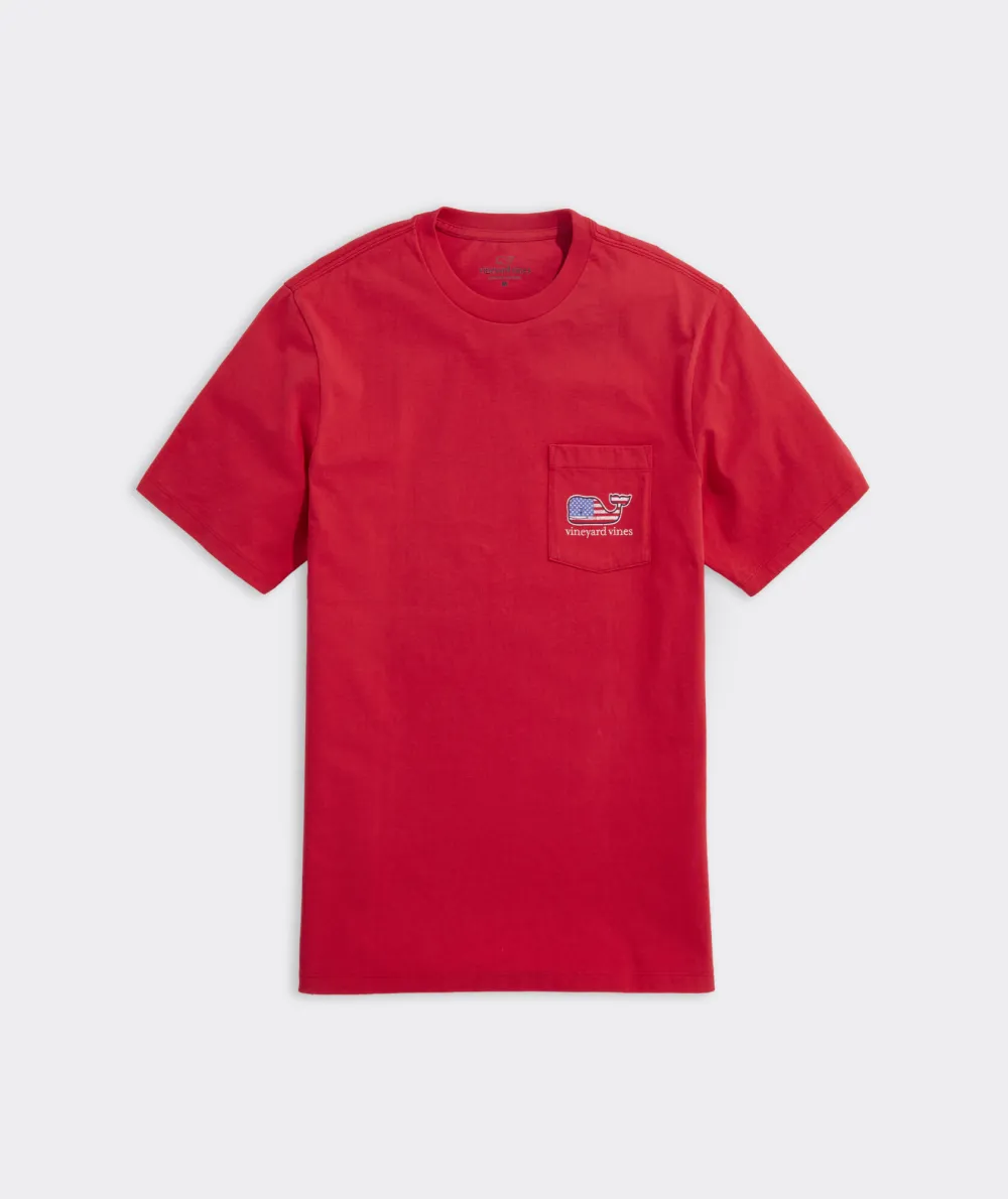 Flag Whale Short Sleeve Pocket Tee