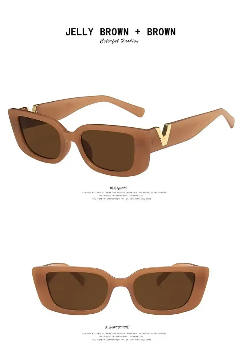 Women's Fashion Trend V Frame Square Sunglasses
