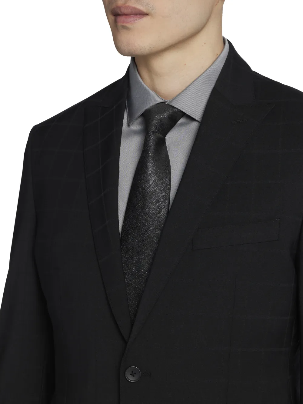 Awearness Kenneth Cole Modern Fit Wool Blend Windowpane Suit Jacket
