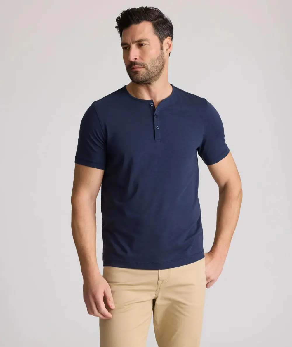 EcoSoft™ Short-Sleeve Henley