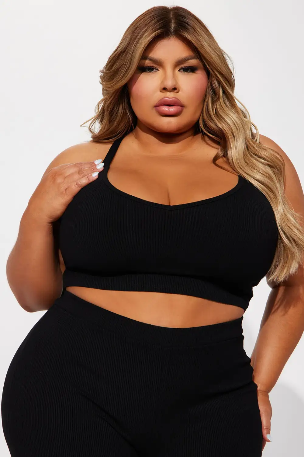Elliana Snatched Pant Set - Black