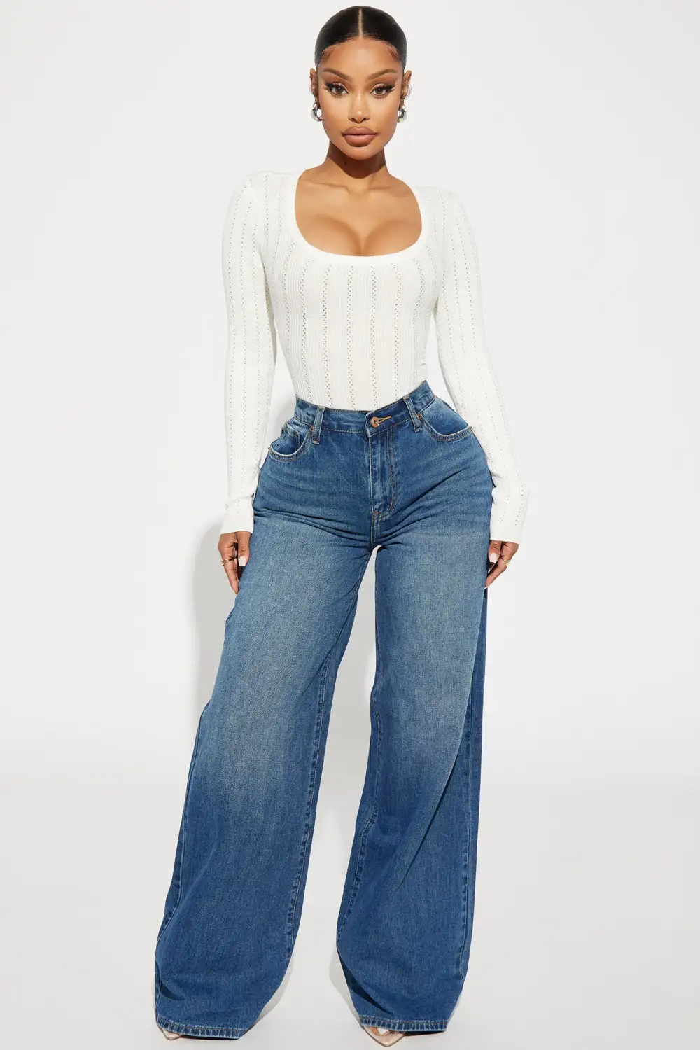 Givin' Favors Ribbed Bodysuit - Off White