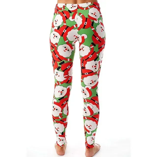 Santa Claus Leggings Jogger Pants Women's Christmas Christmas Christmas Eve Adults' Christmas New Year Eve Polyester Lycra Spandex Pants