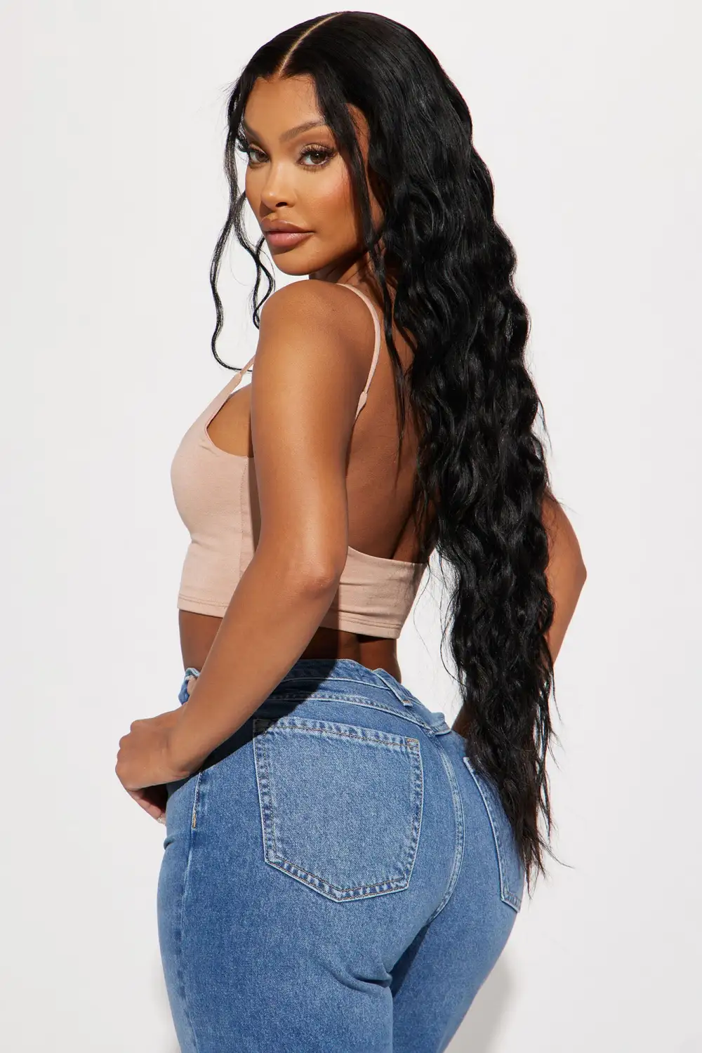 Keep It Low Key Crop Top - Nude