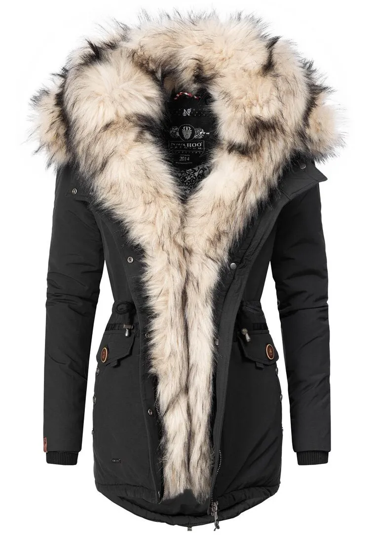 Ladies Winter Thicken Windproof Parka Pink