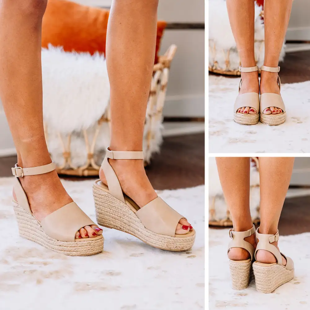 Keep You Updated Nude Wedges