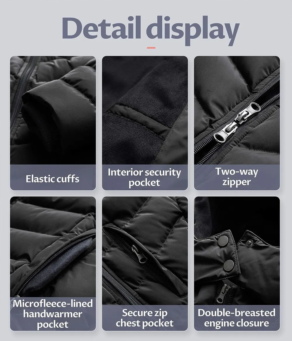 US Women's Winter Hooded Coat Waterproof Warm Long Puffer Jacket Parka