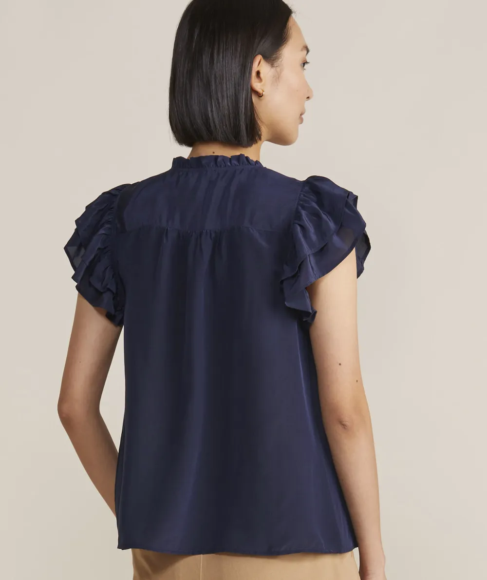 Double Ruffle Sleeve Top