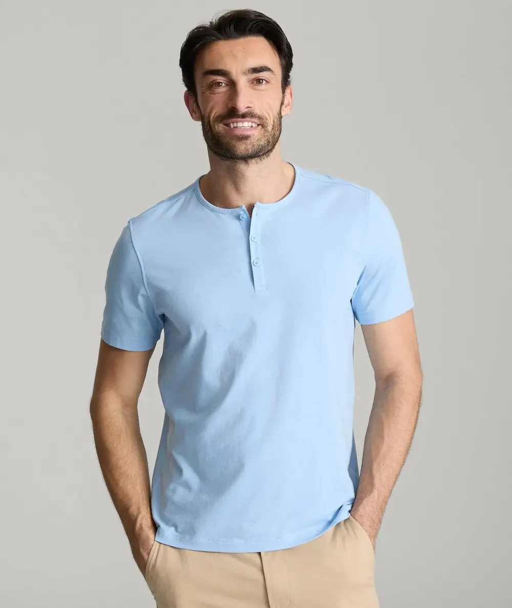 EcoSoft™ Short-Sleeve Henley