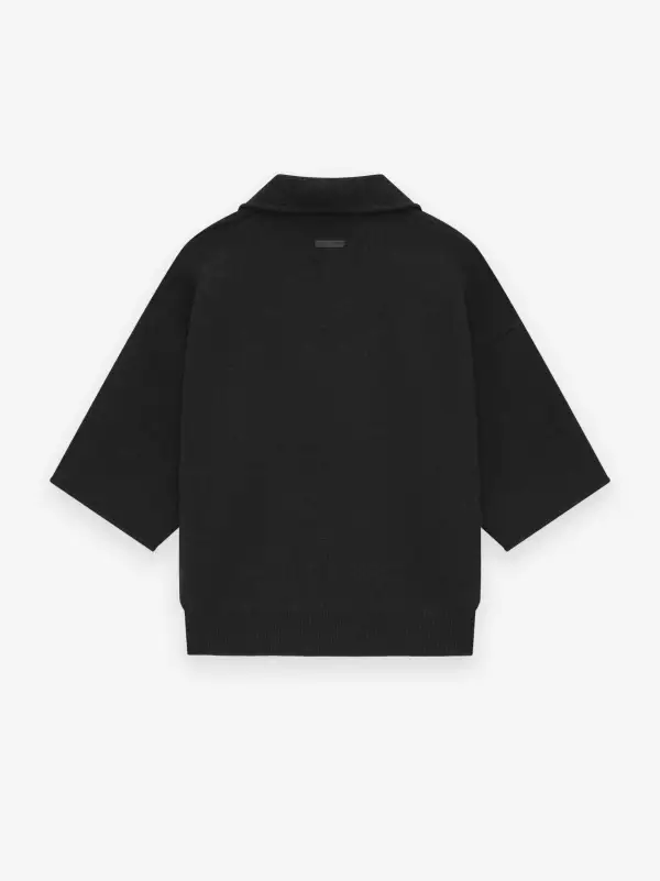 Merino Short Sleeve Polo Sweater