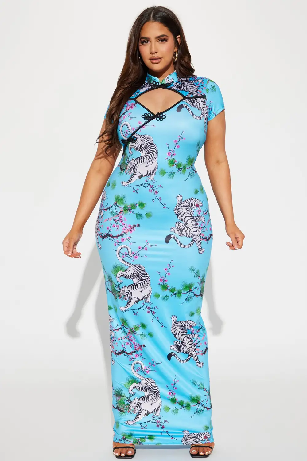 Prestige Printed Maxi Dress - Turquoise