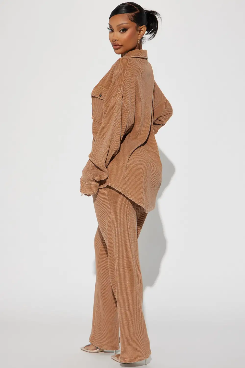 Kaylah Thermal Pant Set - Brown