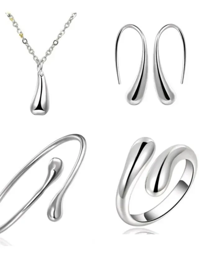 Women's necklace Chic & Modern Street Geometry Jewelry Sets / Silver / Fall / Winter / Spring / Summer