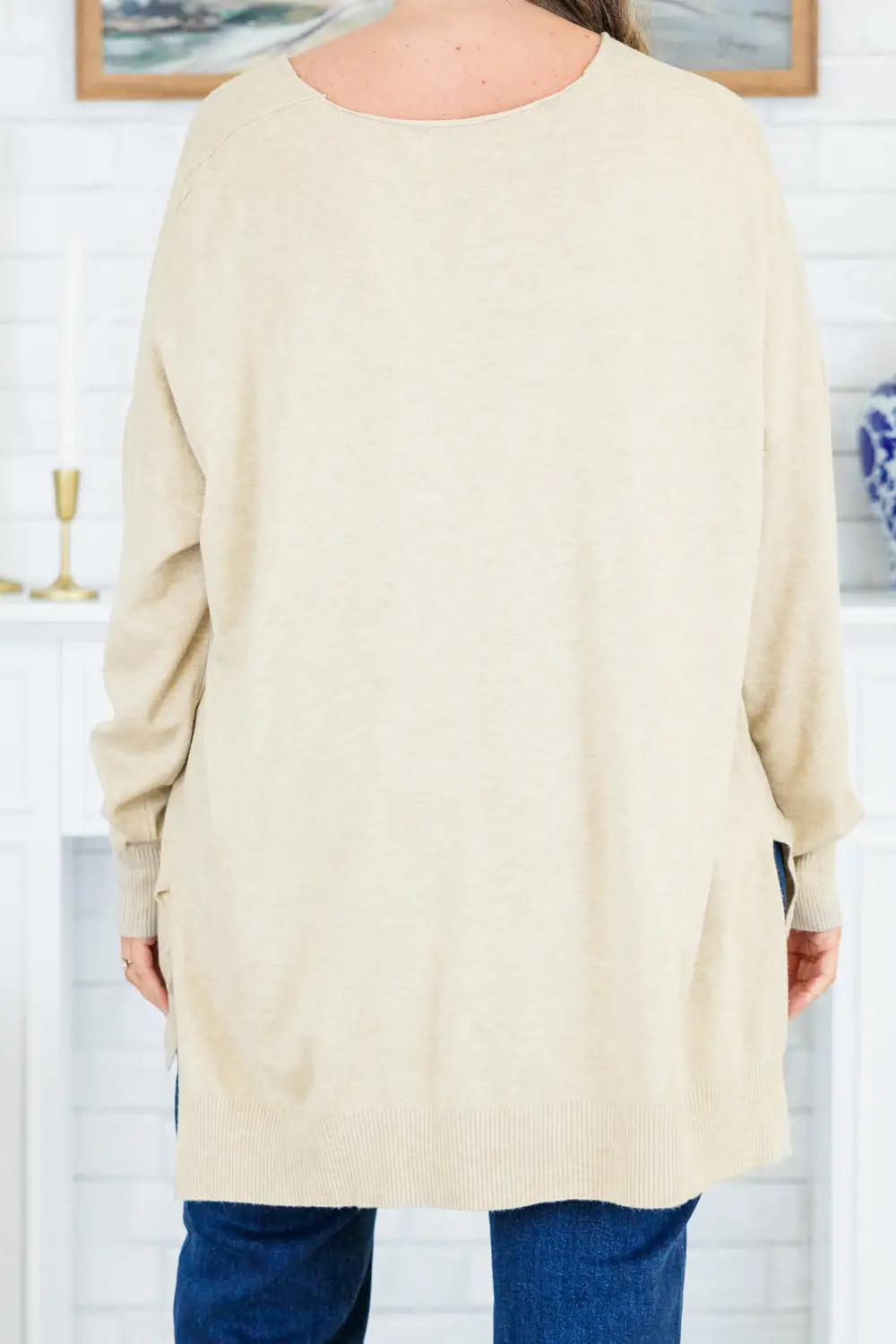 Perfect For Outside Sweater, Heather Light Mocha