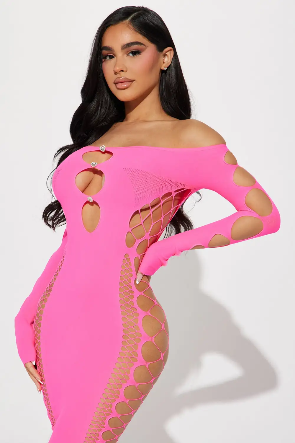 Video Babe Seamless Mini Dress - Neon Pink