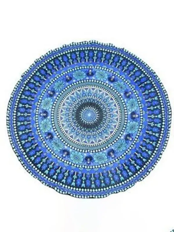 Round sun protection shawl beach towel