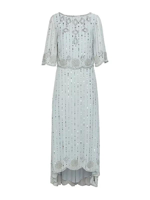 beaded temperament chiffon sequin ladies dress