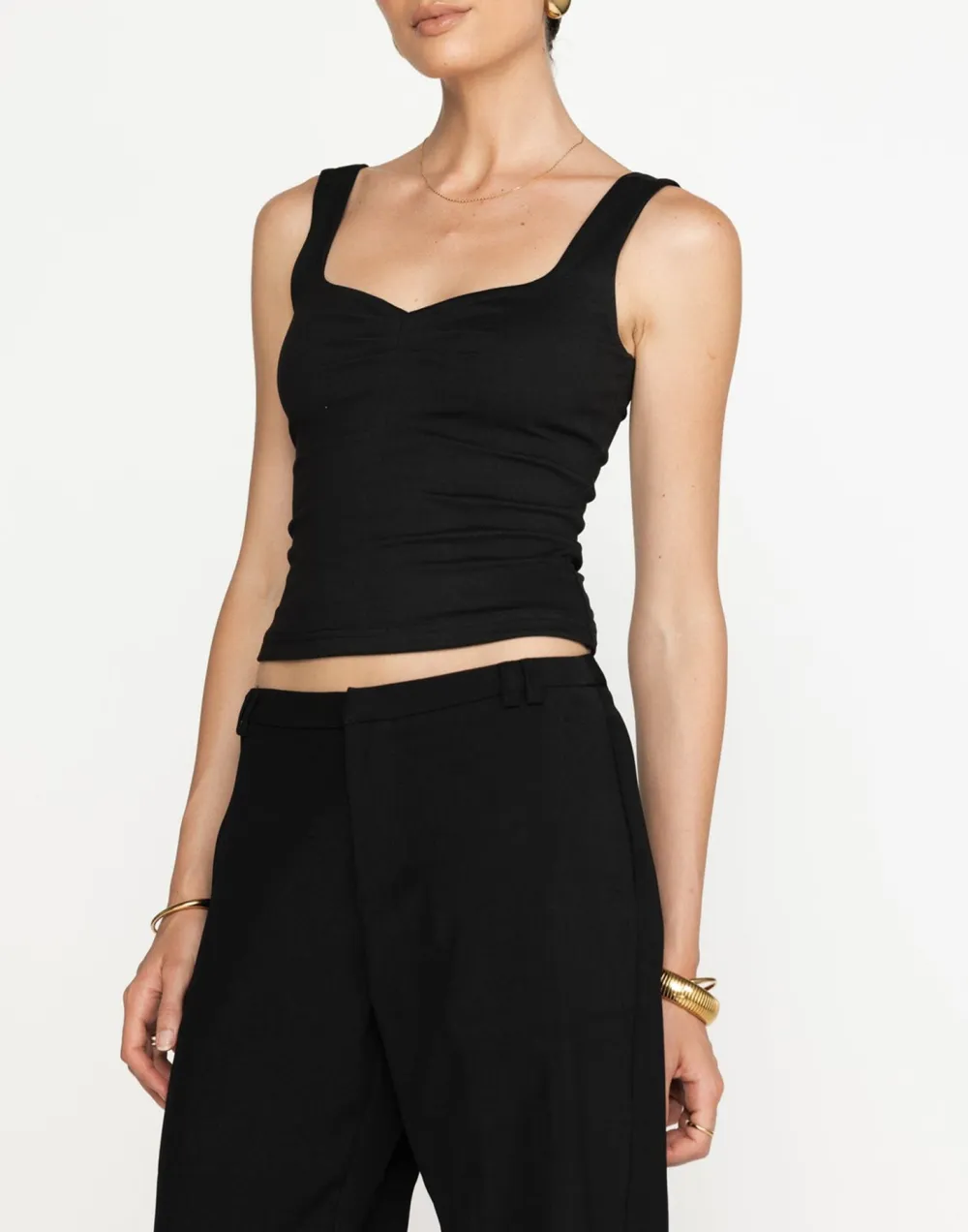 Elegant Solid Color Heart-Shaped Women's Vest