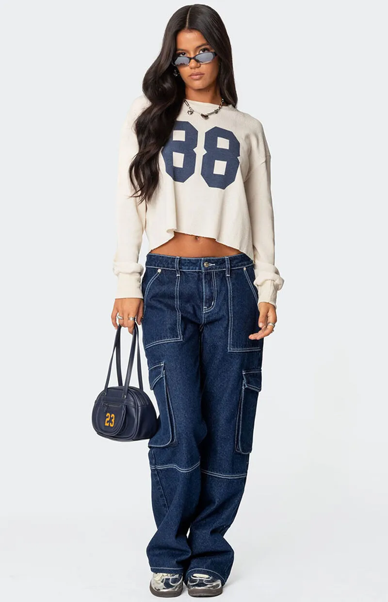 Edikted 88 Waffle Long Sleeve T-Shirt