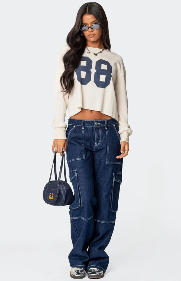 Edikted 88 Waffle Long Sleeve T-Shirt