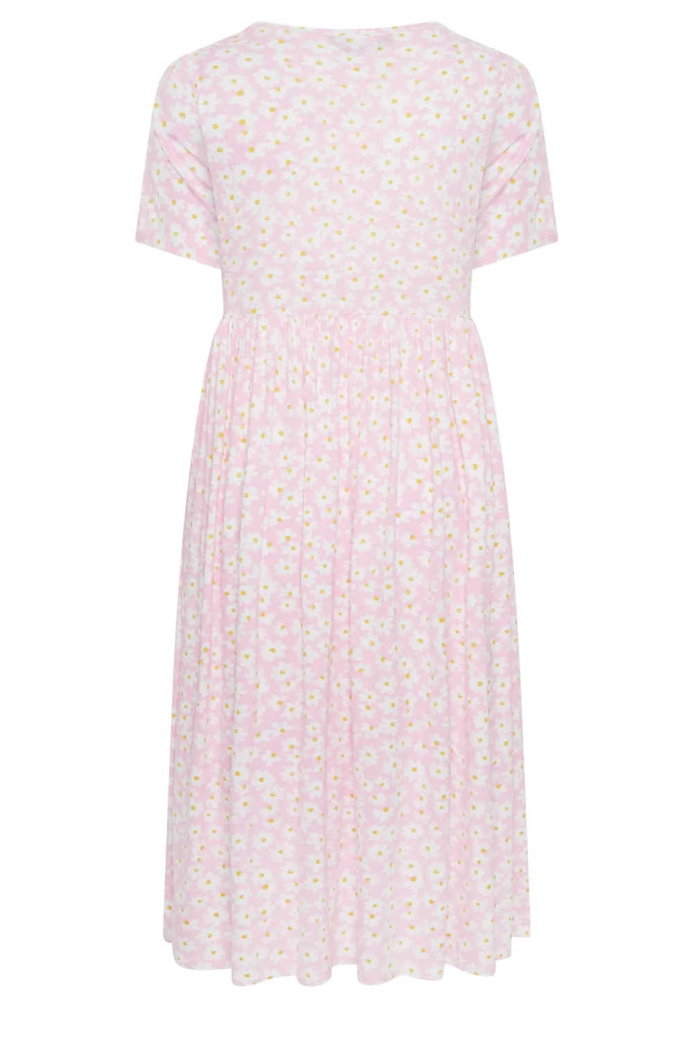 YOURS Curve Light Pink Daisy Print Smock Dress