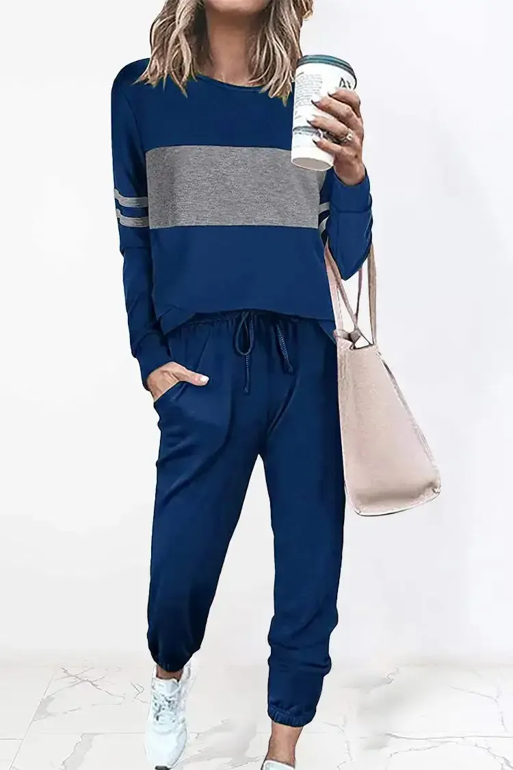 Women 2 Piece Long Sleeve Tracksuit with Long Pants