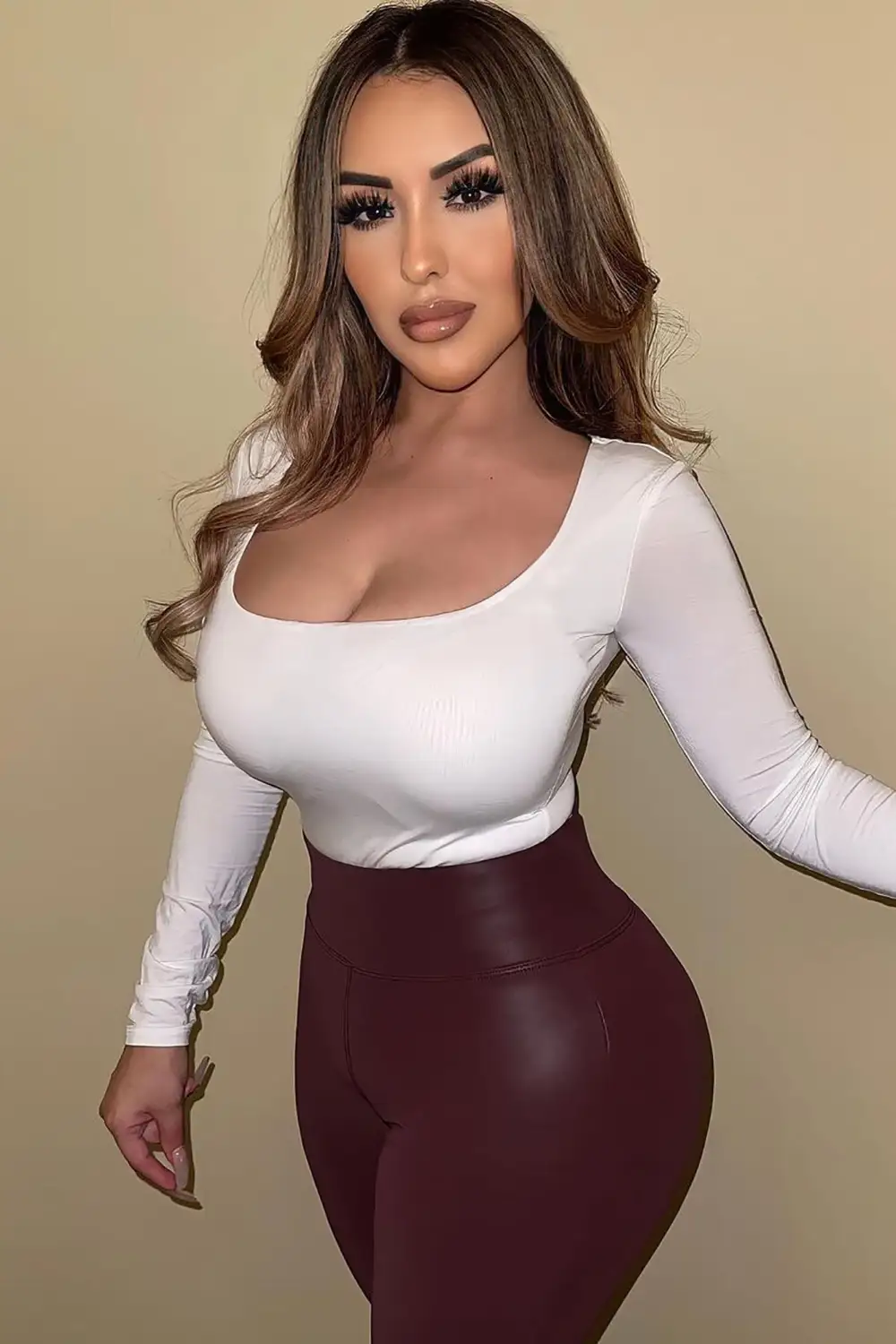 Anything But Square Long Sleeve Bodysuit - Ivory