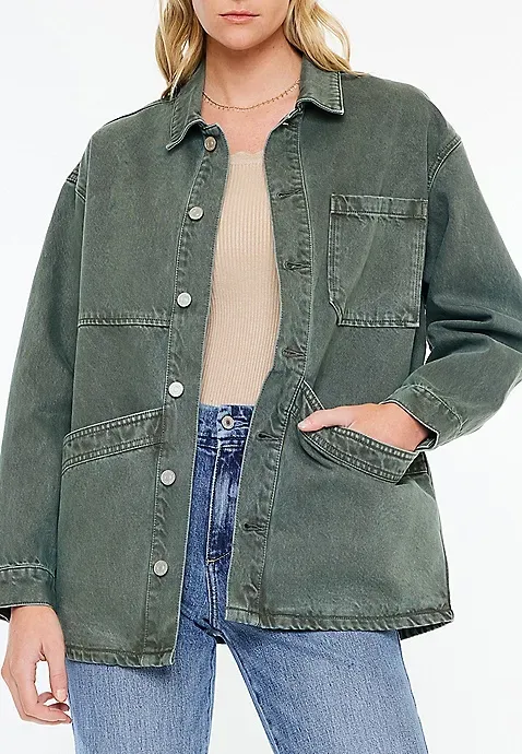 Olive Oversized Chore Jacket