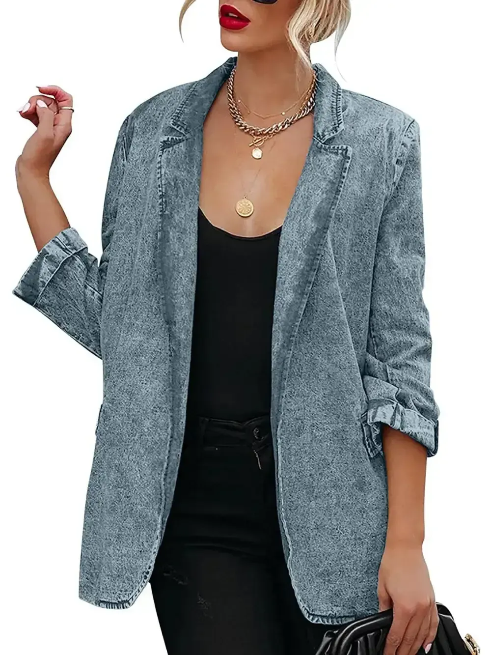 Women's Long Sleeve Loose Coat Top