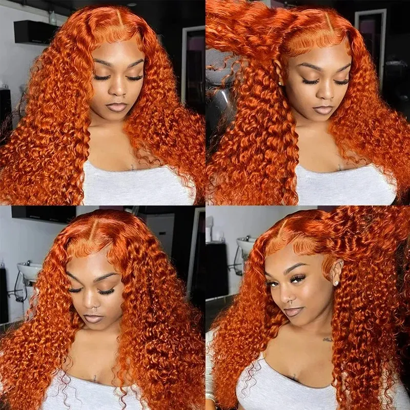 Flash Sale | #350 Ginger Deep Wave Frontal Wig 13×6 Lace Human Hair Wig